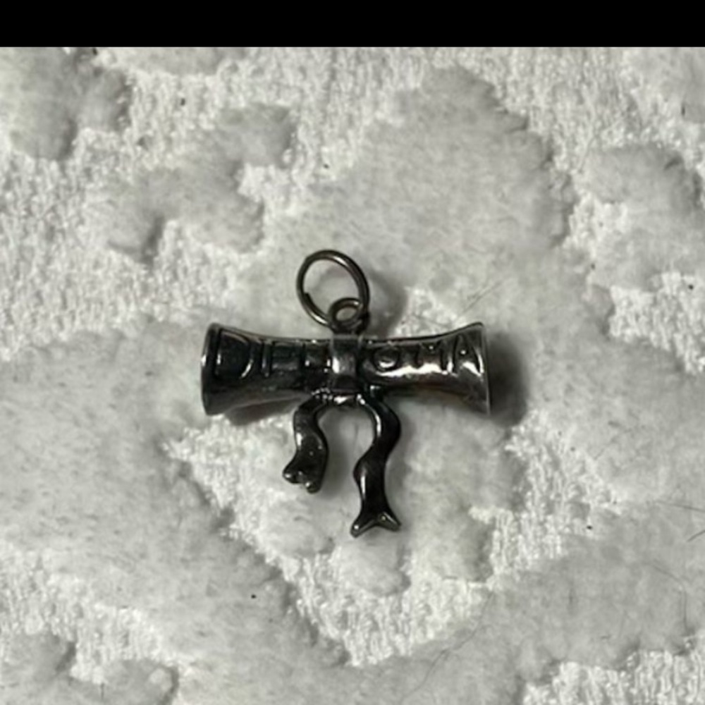 Sterling Silver Diploma Charm - Picture 1 of 2